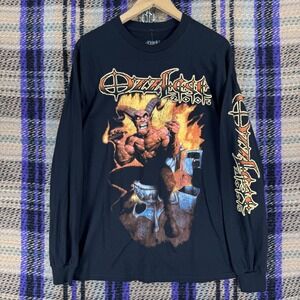 Ozzy Osbourne Shirt Mens Medium Long Sleeve Black Graphic Tee Urban Outfitters‎